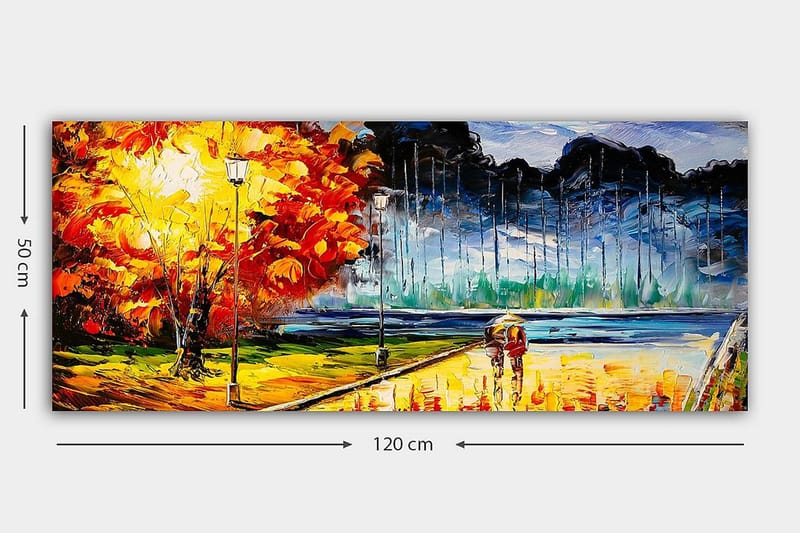 Canvasbilde YTY Cities & Countries Flerfarget - 120x50 cm - Interiør - Maleri & posters - Lerretsbilder