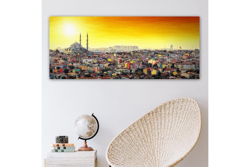 Canvasbilde YTY Cities & Countries Flerfarget - 120x50 cm - Interiør - Maleri & posters - Lerretsbilder
