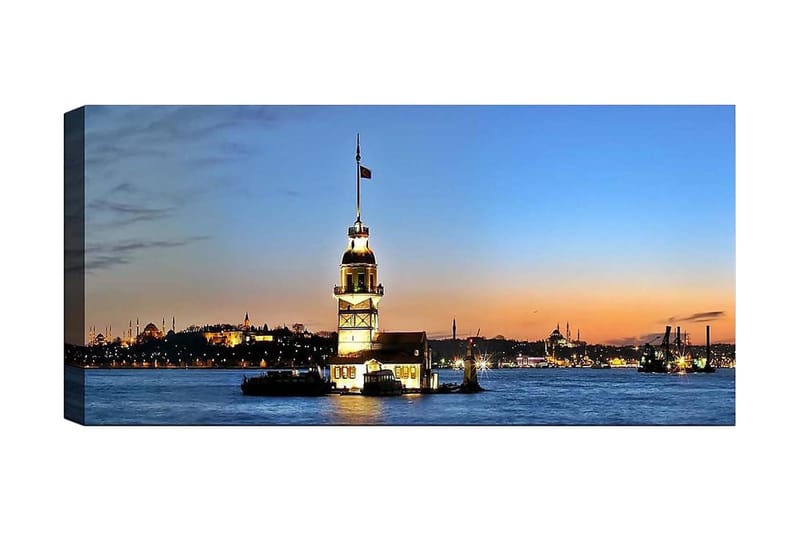 Canvasbilde YTY Cities & Countries Flerfarget - 120x50 cm - Interiør - Maleri & posters - Lerretsbilder