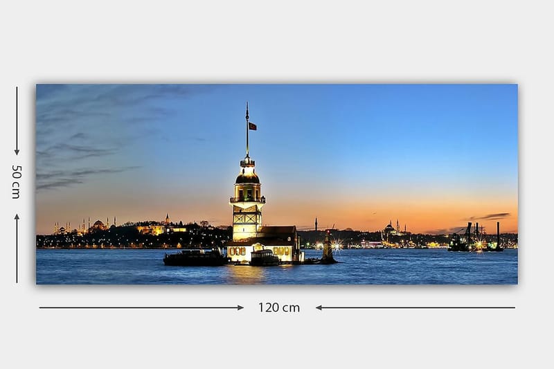 Canvasbilde YTY Cities & Countries Flerfarget - 120x50 cm - Interiør - Maleri & posters - Lerretsbilder