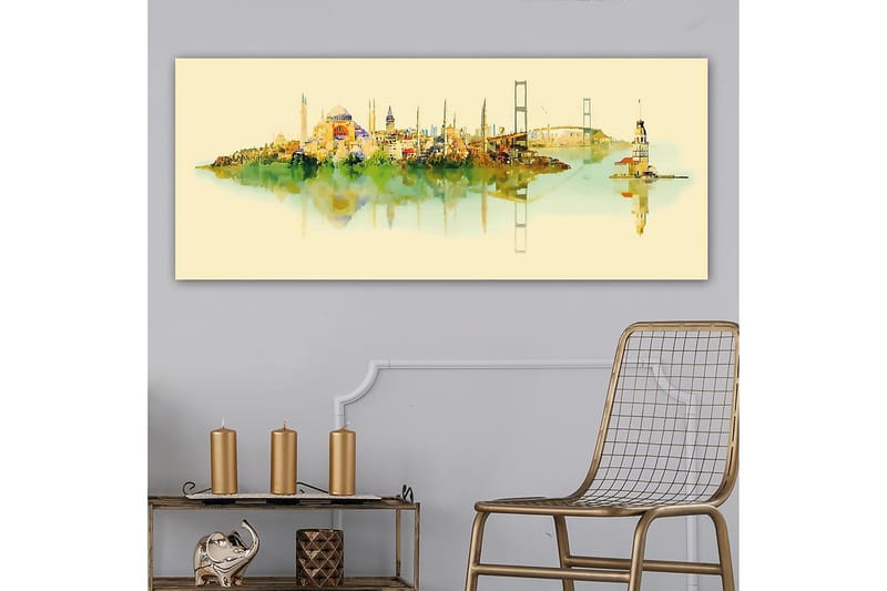 Canvasbilde YTY Cities & Countries Flerfarget - 120x50 cm - Interiør - Maleri & posters - Lerretsbilder