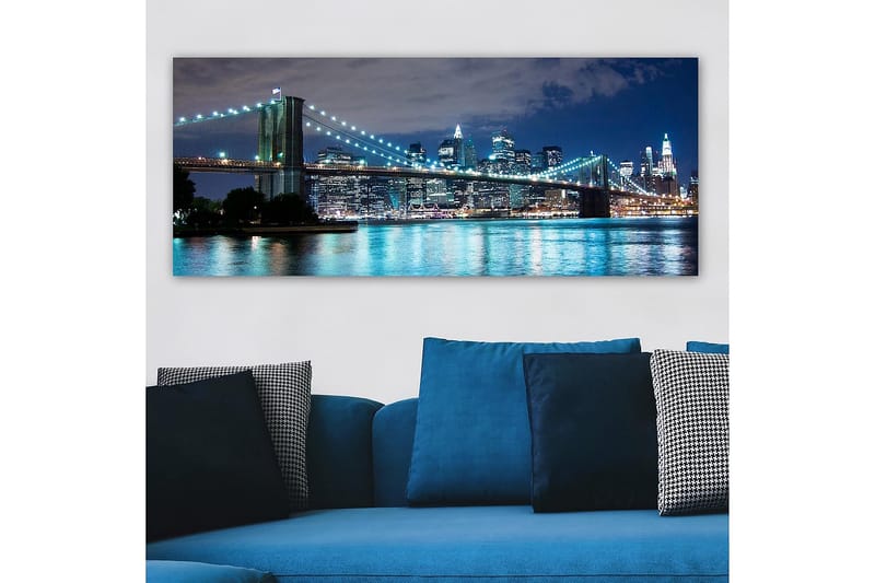 Canvasbilde YTY Cities & Countries Flerfarget - 120x50 cm - Interiør - Maleri & posters - Lerretsbilder