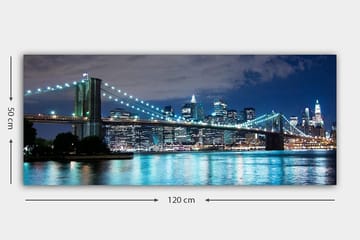 Canvasbilde YTY Cities & Countries Flerfarget - 120x50 cm - Interiør - Maleri & posters - Lerretsbilder