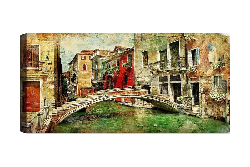 Canvasbilde YTY Cities & Countries Flerfarget - 120x50 cm - Interiør - Maleri & posters - Lerretsbilder