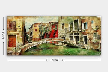 Canvasbilde YTY Cities & Countries Flerfarget - 120x50 cm - Interiør - Maleri & posters - Lerretsbilder