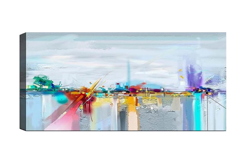 Canvasbilde YTY Cities & Countries Flerfarget - 120x50 cm - Interiør - Maleri & posters - Lerretsbilder