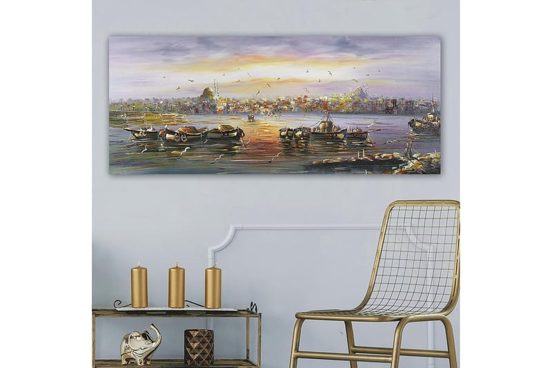 Canvasbilde YTY Cities & Countries Flerfarget - 120x50 cm - Interiør - Maleri & posters - Lerretsbilder
