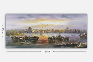 Canvasbilde YTY Cities & Countries Flerfarget - 120x50 cm - Interiør - Maleri & posters - Lerretsbilder