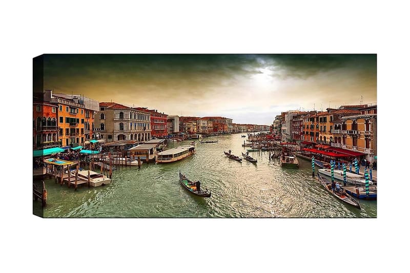 Canvasbilde YTY Cities & Countries Flerfarget - 120x50 cm - Interiør - Maleri & posters - Lerretsbilder