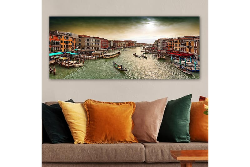Canvasbilde YTY Cities & Countries Flerfarget - 120x50 cm - Interiør - Maleri & posters - Lerretsbilder