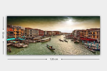 Canvasbilde YTY Cities & Countries Flerfarget - 120x50 cm - Interiør - Maleri & posters - Lerretsbilder