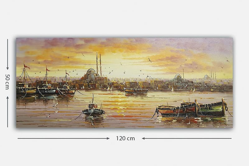 Canvasbilde YTY Cities & Countries Flerfarget - 120x50 cm - Interiør - Maleri & posters - Lerretsbilder