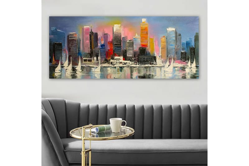 Canvasbilde YTY Cities & Countries Flerfarget - 120x50 cm - Interiør - Maleri & posters - Lerretsbilder