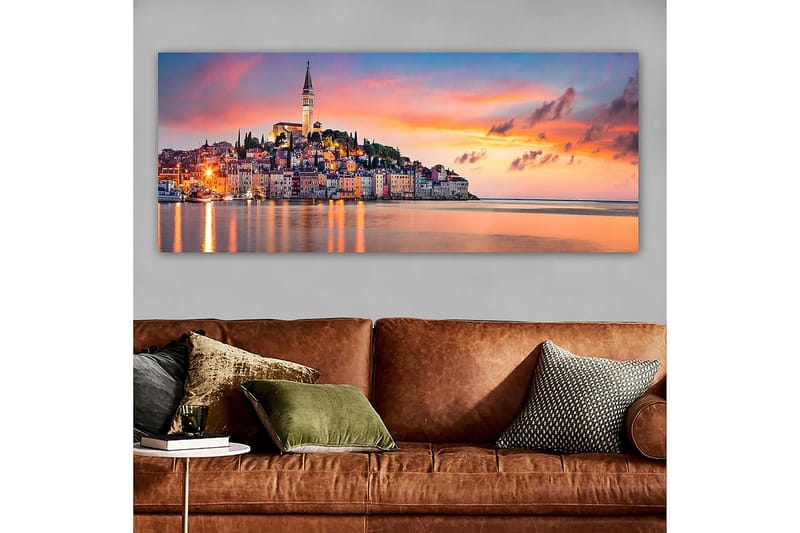 Canvasbilde YTY Cities & Countries Flerfarget - 120x50 cm - Interiør - Maleri & posters - Lerretsbilder