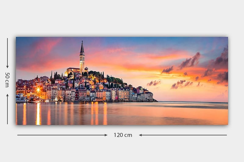 Canvasbilde YTY Cities & Countries Flerfarget - 120x50 cm - Interiør - Maleri & posters - Lerretsbilder