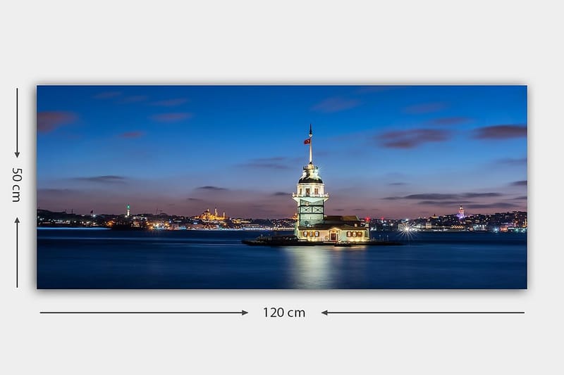 Canvasbilde YTY Cities & Countries Flerfarget - 120x50 cm - Interiør - Maleri & posters - Lerretsbilder