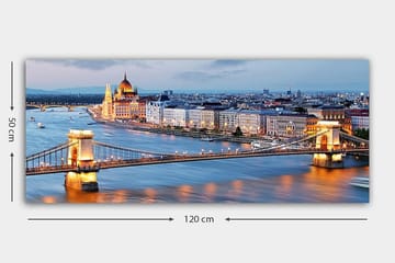 Canvasbilde YTY Cities & Countries Flerfarget - 120x50 cm - Interiør - Maleri & posters - Lerretsbilder