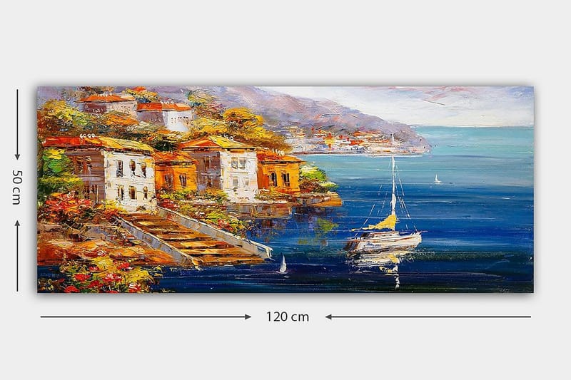 Canvasbilde YTY Cities & Countries Flerfarget - 120x50 cm - Interiør - Maleri & posters - Lerretsbilder
