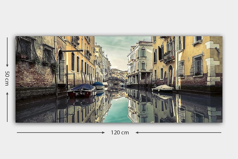 Canvasbilde YTY Cities & Countries Flerfarget - 120x50 cm - Interiør - Maleri & posters - Lerretsbilder