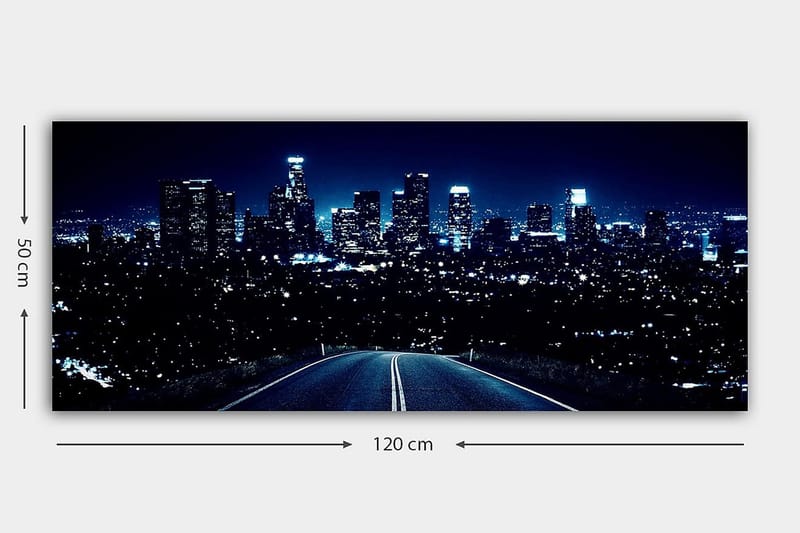 Canvasbilde YTY Cities & Countries Flerfarget - 120x50 cm - Interiør - Maleri & posters - Lerretsbilder