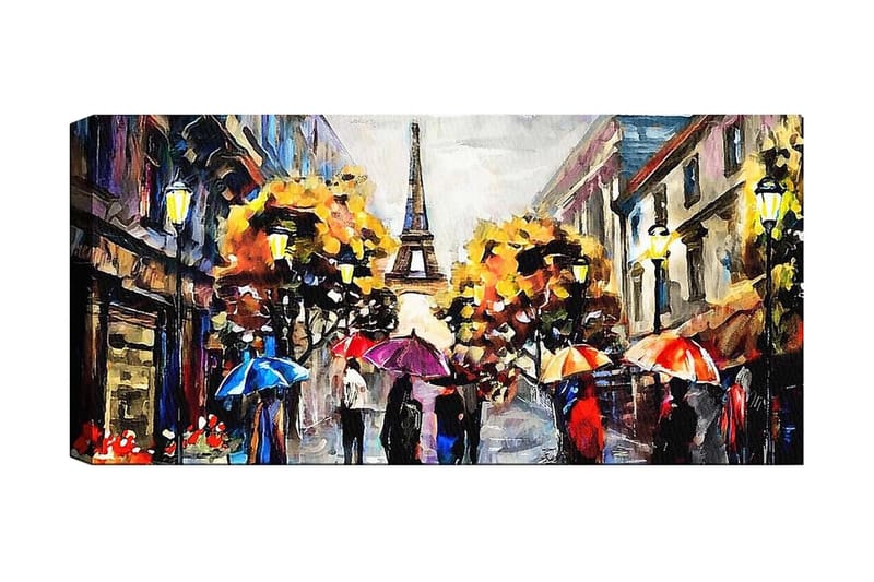 Canvasbilde YTY Cities & Countries Flerfarget - 120x50 cm - Interiør - Maleri & posters - Lerretsbilder