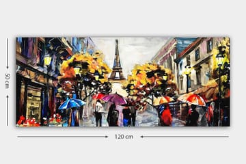 Canvasbilde YTY Cities & Countries Flerfarget - 120x50 cm - Interiør - Maleri & posters - Lerretsbilder