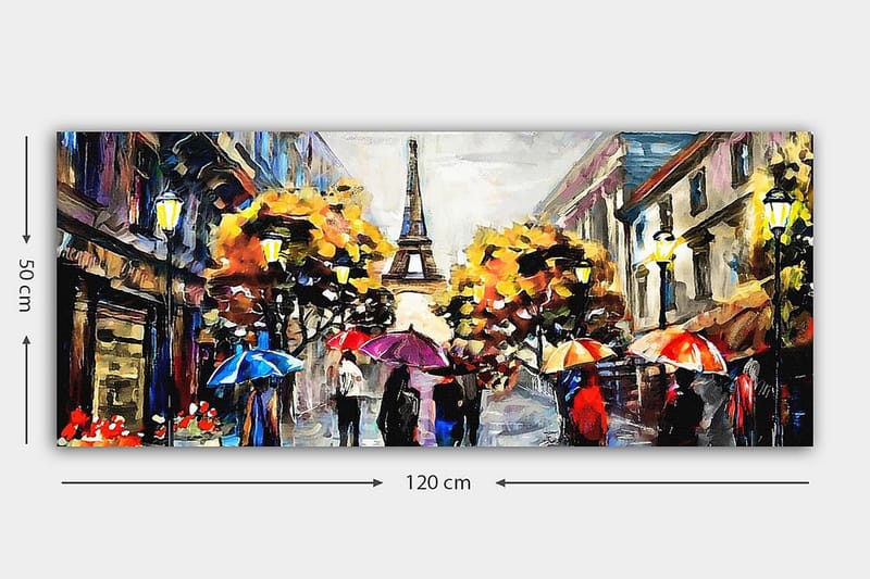 Canvasbilde YTY Cities & Countries Flerfarget - 120x50 cm - Interiør - Maleri & posters - Lerretsbilder