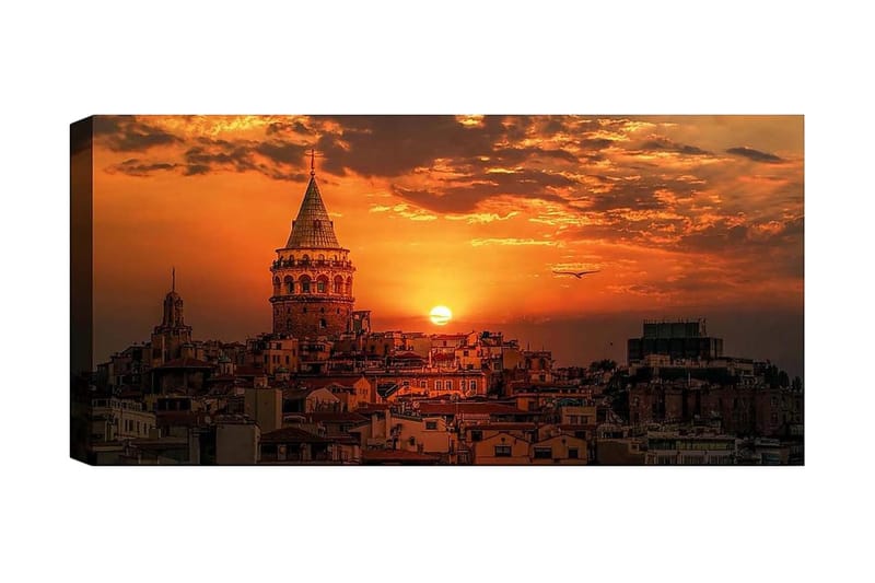Canvasbilde YTY Cities & Countries Flerfarget - 120x50 cm - Interiør - Maleri & posters - Lerretsbilder