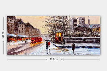 Canvasbilde YTY Cities & Countries Flerfarget - 120x50 cm - Interiør - Maleri & posters - Lerretsbilder