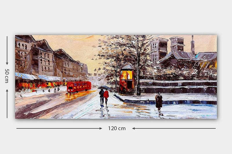 Canvasbilde YTY Cities & Countries Flerfarget - 120x50 cm - Interiør - Maleri & posters - Lerretsbilder