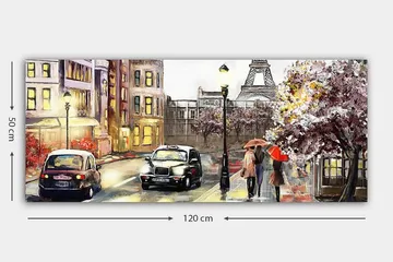 Canvasbilde YTY Cities & Countries Flerfarget - 120x50 cm - Interiør - Maleri & posters - Lerretsbilder
