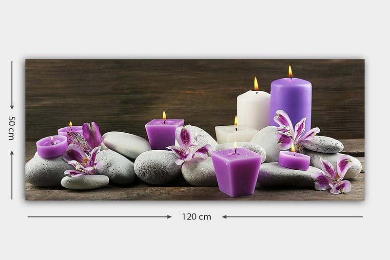 Canvasbilde YTY Floral & Botanical Flerfarget - 120x50 cm - Interiør - Maleri & posters - Lerretsbilder