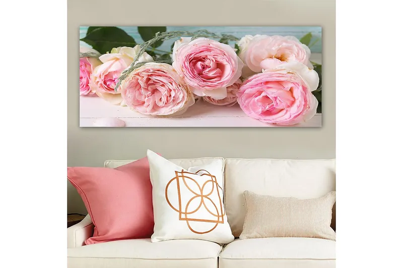 Canvasbilde YTY Floral & Botanical Flerfarget - 120x50 cm - Interiør - Maleri & posters - Lerretsbilder