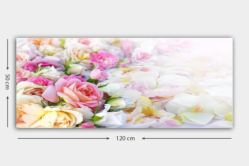 Canvasbilde YTY Floral & Botanical Flerfarget - 120x50 cm - Interiør - Maleri & posters - Lerretsbilder