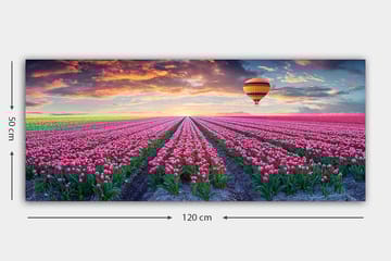 Canvasbilde YTY Floral & Botanical Flerfarget - 120x50 cm - Interiør - Maleri & posters - Lerretsbilder
