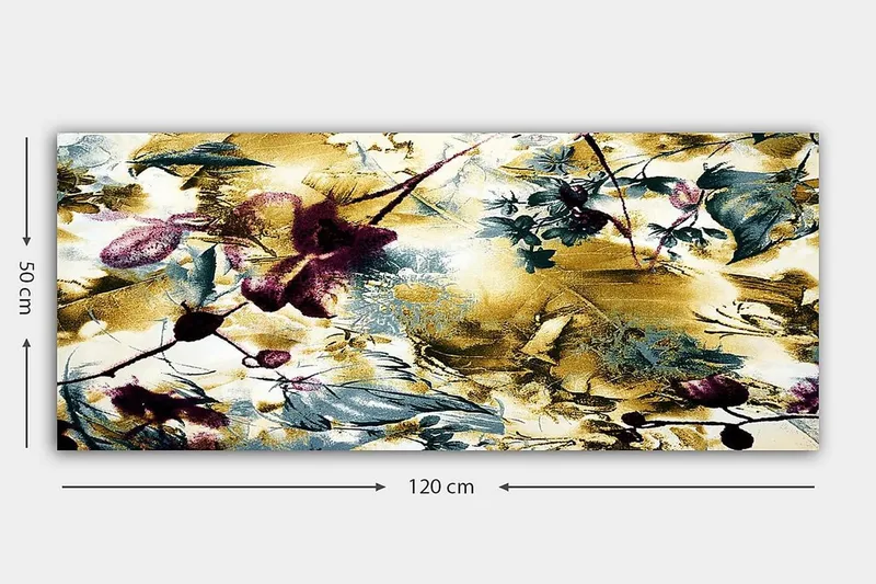 Canvasbilde YTY Floral & Botanical Flerfarget - 120x50 cm - Interiør - Maleri & posters - Lerretsbilder