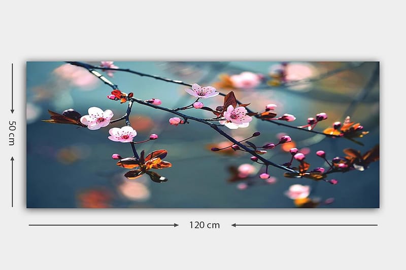 Canvasbilde YTY Floral & Botanical Flerfarget - 120x50 cm - Interiør - Maleri & posters - Lerretsbilder