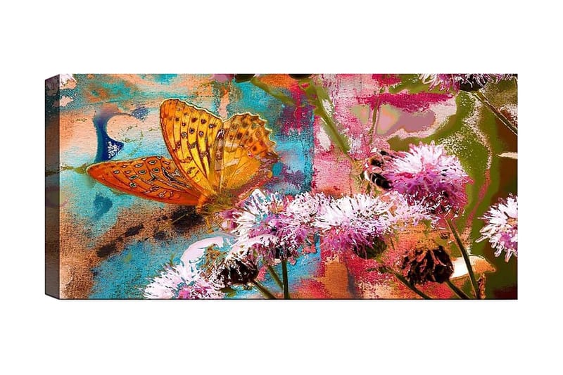 Canvasbilde YTY Floral & Botanical Flerfarget - 120x50 cm - Interiør - Maleri & posters - Lerretsbilder