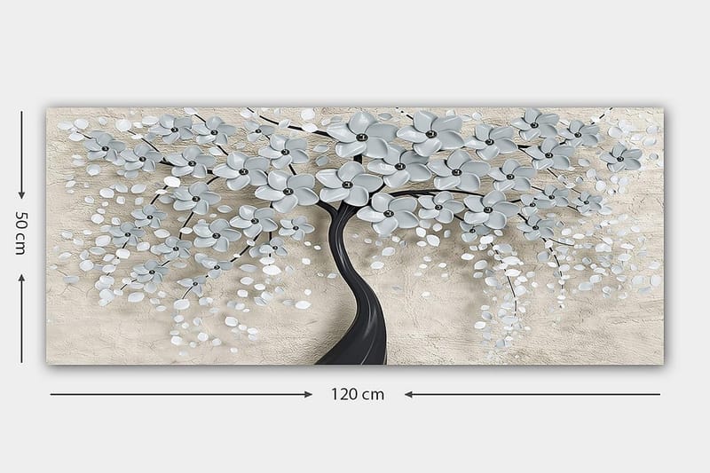 Canvasbilde YTY Floral & Botanical Flerfarget - 120x50 cm - Interiør - Maleri & posters - Lerretsbilder