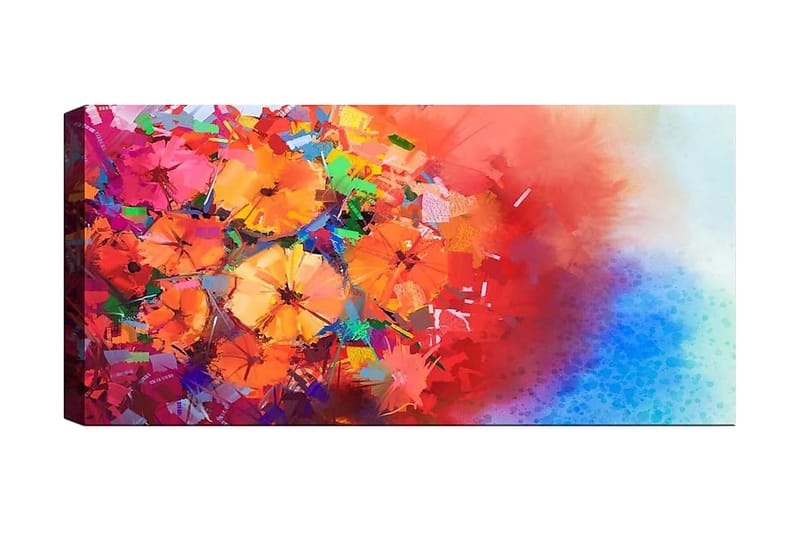 Canvasbilde YTY Floral & Botanical Flerfarget - 120x50 cm - Interiør - Maleri & posters - Lerretsbilder