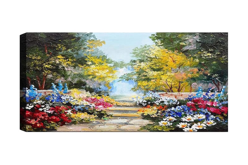 Canvasbilde YTY Floral & Botanical Flerfarget - 120x50 cm - Interiør - Maleri & posters - Lerretsbilder