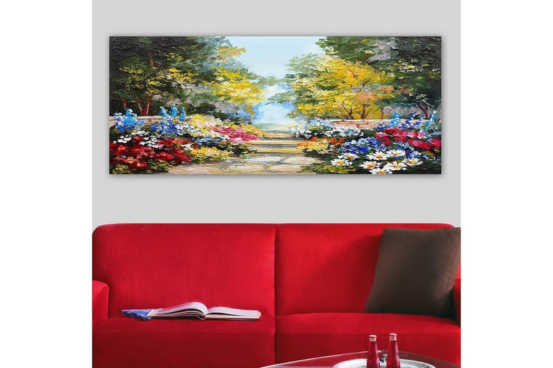 Canvasbilde YTY Floral & Botanical Flerfarget - 120x50 cm - Interiør - Maleri & posters - Lerretsbilder