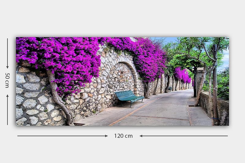 Canvasbilde YTY Floral & Botanical Flerfarget - 120x50 cm - Interiør - Maleri & posters - Lerretsbilder