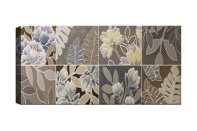 Canvasbilde YTY Floral & Botanical Flerfarget - 120x50 cm - Interiør - Maleri & posters - Lerretsbilder