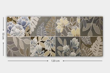Canvasbilde YTY Floral & Botanical Flerfarget - 120x50 cm - Interiør - Maleri & posters - Lerretsbilder