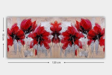 Canvasbilde YTY Floral & Botanical Flerfarget - 120x50 cm - Interiør - Maleri & posters - Lerretsbilder