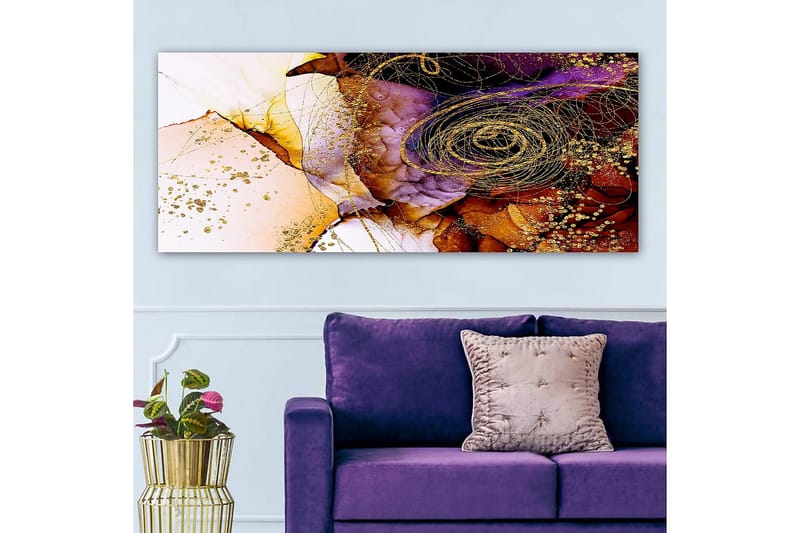 Canvasbilde YTY Floral & Botanical Flerfarget - 120x50 cm - Interiør - Maleri & posters - Lerretsbilder