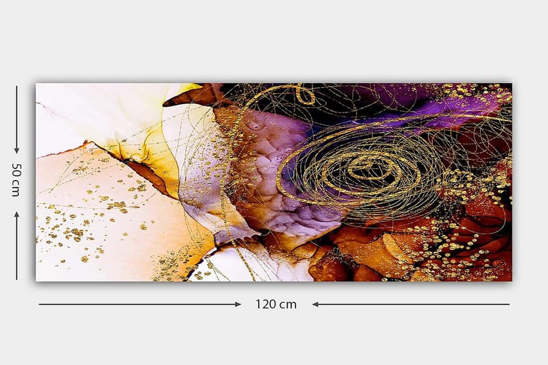 Canvasbilde YTY Floral & Botanical Flerfarget - 120x50 cm - Interiør - Maleri & posters - Lerretsbilder