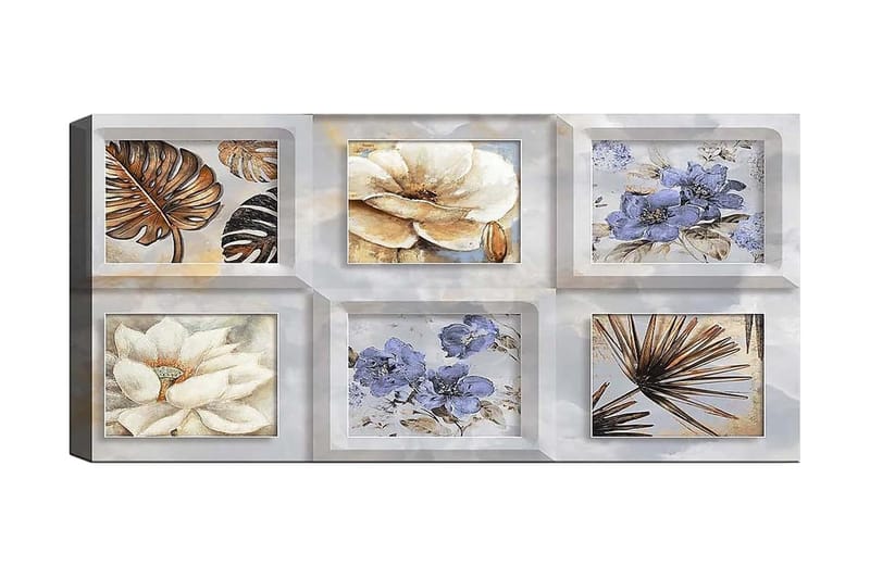 Canvasbilde YTY Floral & Botanical Flerfarget - 120x50 cm - Interiør - Maleri & posters - Lerretsbilder