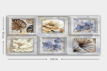 Canvasbilde YTY Floral & Botanical Flerfarget - 120x50 cm - Interiør - Maleri & posters - Lerretsbilder